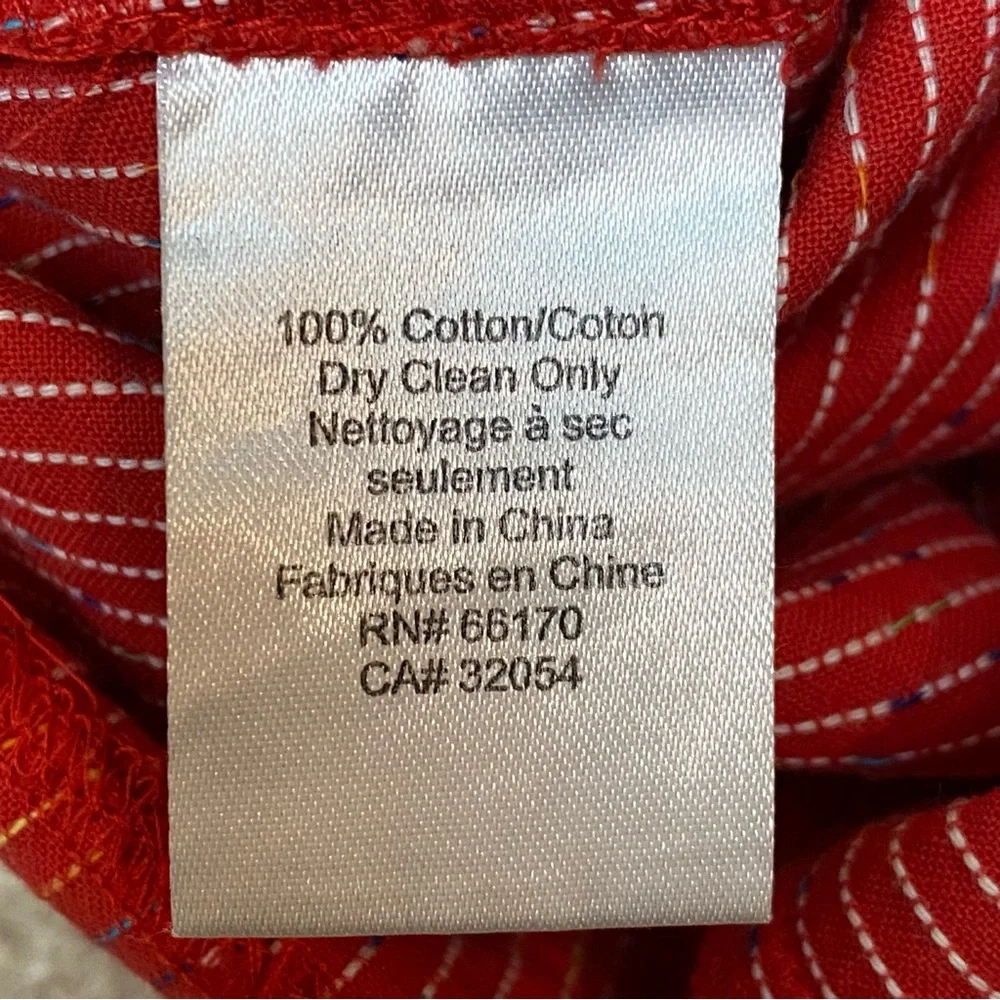 Anthropologie Red Textured A-Line Skirt